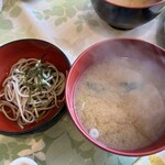 Kicchin Hayashi - 一口蕎麦と、合わせの味噌汁。