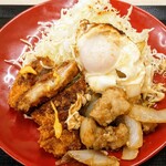 かつや 野田宮崎店 - ホル玉とロースカツの合い盛り定食
                                ロースカツ
                                いつものサクサク柔らか!
                                因みに、卓上に備わるカラシに、
                                利用制限の、お願いが書いてありましたが、
                                辛くすれば、沢山使われなくて済むのでは?