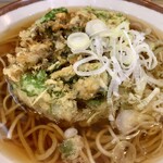 そばの神田東一屋 - あさりかき揚げそば（接写）