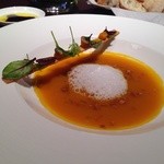 ラ・ロカンダ - カボチャのスープ　アマレットビスケット