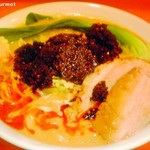 ちばから - 【限定】坦々麺+豚増し 「ニンニク」(970円) 2014/02