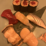 242174733 - 桂コース23000円。寿司政の握り。それぞれもバランスも良く、とても美味しかったです(╹◡╹) 242174733 - 桂コース23000円。寿司政の握り。それぞれもバランスも良く、とても美味しかったです(╹◡╹)