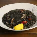 Venetian style squid ink risotto
