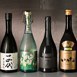 Local sake from all over Japan to complement the course menu - Delivering seasonal flavors