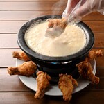 Cheese fondue di pollo