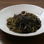 Jet black squid ink spaghettoni