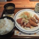 ムラヤマ - 魚フライ定食ワンコインの５００円。安い。おまけにご飯大盛り可能。（嬉）