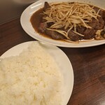 コメトステーキ - 料理写真:米とステーキ