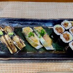 玄海鮨 - 追加  穴子✕２  サバ✕２  カンピョウ巻（ツンデレ仕様）