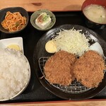 Temma - メンチカツ定食(ご飯大盛無料)