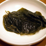 ムグンファ - 「スンドゥブチゲ」おかずの枝豆の葉の味噌漬け