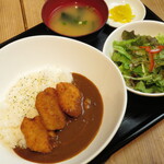 Chicken cutlet curry set meal