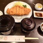 h Suzuya - 2024年3月　味噌ロースカツ定食　1870円