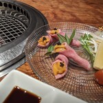 Yakiniku Keishuu - 数ヶ月前に食べたタン刺。今回のとは色もサシも全然違う