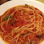 グランカフェ - 季節の野菜とトマトのスパゲティ―　