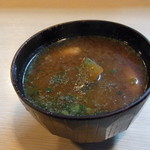 倭庵 黒石 - あらの吸い物！赤だしがちょうどいい感じ
