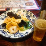 やまか飯店 - 海老と卵の塩炒め