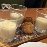 レストラン ルパン - 大変美味しかった新玉ねぎのアミューズ。サブレが秀逸