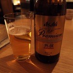 美食米門 - まずはアサヒプレミアム熟撰で乾杯。