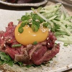 Yakiniku Chuubou Hareruya - 牛ランプ肉のたたきユッケ