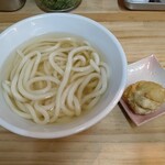 肉讃岐 甚三うどん - かけ（温）＋ 味玉天 ¥540/税込