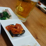 無尽 - 付き出し＆ビール