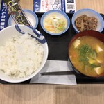 Matsuya - 豚汁朝定食　(ミニ牛皿) 490円