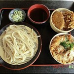 Rakurakuan - もりうどん＋ミニかき揚げ丼＋ミニカツ丼