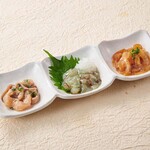 三種海鲜美食拼盤