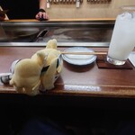 京祇園ねぎ焼 粉 - まずは一杯注文です。