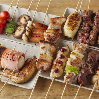 Skewered every day! Enjoy our super fresh Yakitori (grilled chicken skewers) made with chicken ground that morning!