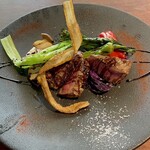 Bistro Matsushima - メイン・牛(赤身)ステーキと季節野菜のグリル