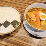 東京らっきょブラザーズ - チキンスープカレー 辛さLevel.5＆ライス大盛