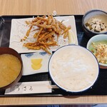 Osakanato Osake Uharu - 泳ぎいさざの唐揚げ定食①