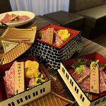 やきにくホルモン 幸心 - 幸福城盛り合わせ　5,500円　特選ハラミ　カイノミ特選ロース