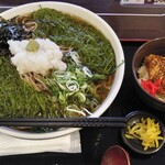Sobadokoro Hiro - めかぶそば(冷・特盛)+ミニソースカツ丼