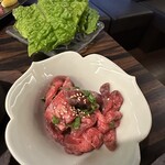 やきにくホルモン 幸心 - 数量限定アゴたん塩　550円　売り切れ必須の絶品　　　　　コリコリした食感と、ジューシーな脂がたまらない。