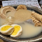 Tori To Sakana To Sumibiyaki Akari - 鶏白湯スープのおでんは珍しく、美味しかった