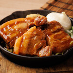 Ginger-grilled tender pork belly