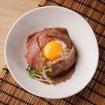 TKG of grilled wagyu beef (rice with egg)