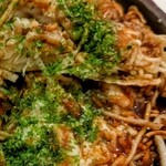 お好み焼き 一休さん - 肉玉イカ天チャンポン(そばとうどんのダブル)