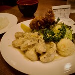 レストラン カタヤマ - ●牡蠣のバター焼定食　●牡蠣フライ２個付け
