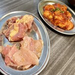 焼肉 親鳥専門店 ばかたれ - 親子盛り／名物「幻の鶏ホルモン」