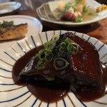 赤垣屋 - ナスの田楽　皮がパリパリしています✨