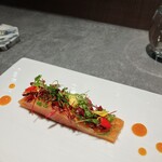 bistronomie Avin - 桜鱒のマリネと季節のハーブサラダ、金柑