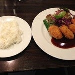 佐々木商店 - Aランチの四万十町佐々木商店のコロッケ定食@700円