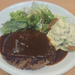 ガスト - チーズINンハンバーグ＆カキフライランチ