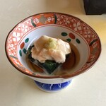 Ga-Den Resutoran Ningyouchou Imahan - 料理 1.小鉢(ほうれん草のお浸しと湯葉)