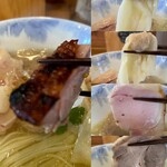 Ramen FeeL - FeeL The 特上塩らぁ麺  肉は東京軍鶏　雲呑は海老・肉2個づつ、チャーシューはロースと煮豚、鶏肉、そしてかぶ