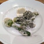 La Stalla - 衣に色気がありすぎんだろ。タラの芽にチーズがめちゃくちゃ合いました。